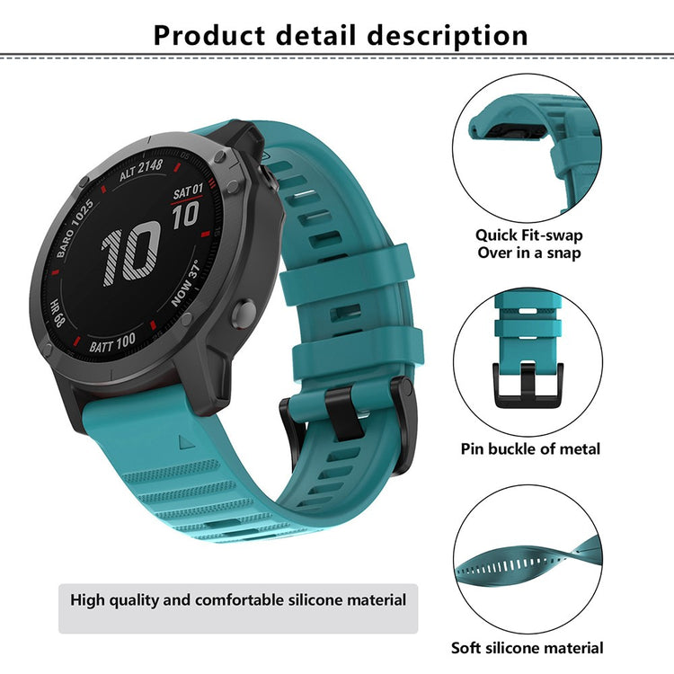 Really Beautiful Garmin Smartwatch Silicone Universel Strap - Green#serie_10