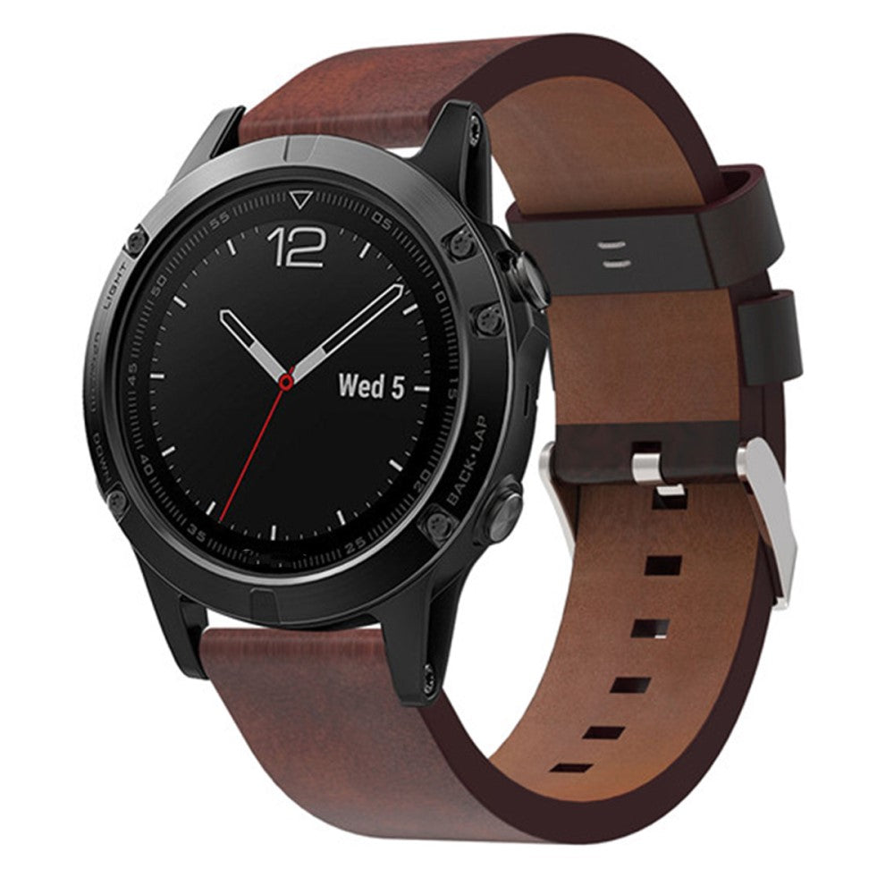 Exquisite Garmin Smartwatch Genuine Leather Universel Strap - Brown#serie_078