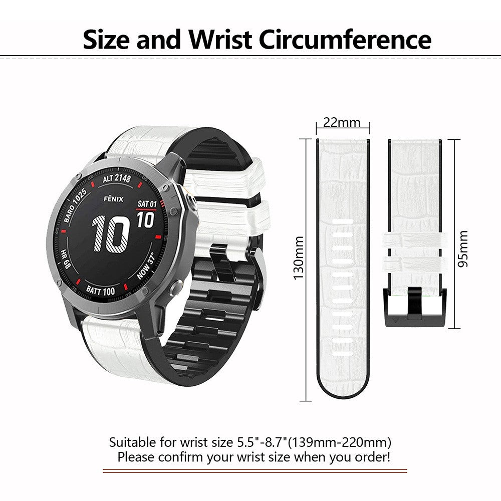 Super Cool Garmin Smartwatch Silicone Universel Strap - Black#serie_1