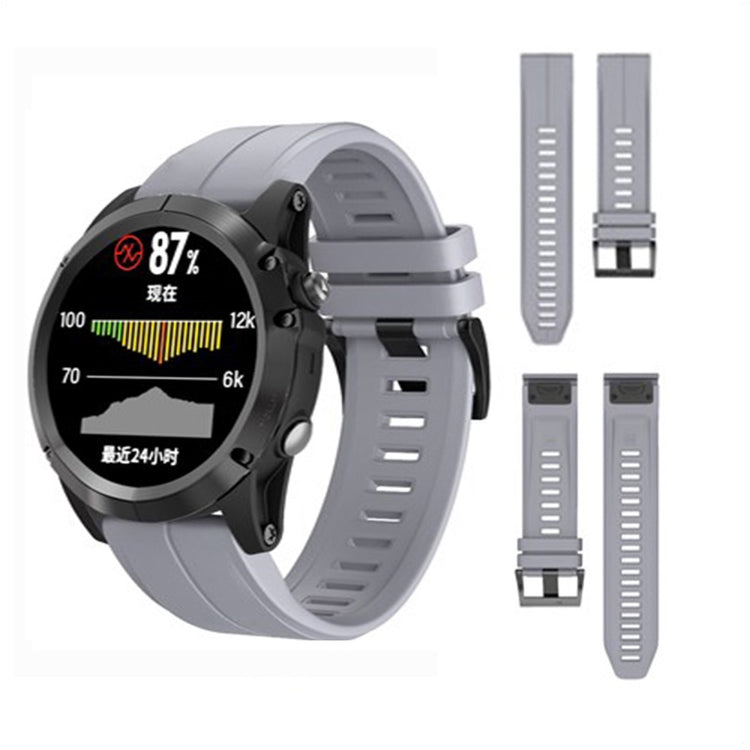 Very Stylish Garmin Smartwatch Silicone Universel Strap - Silver#serie_9