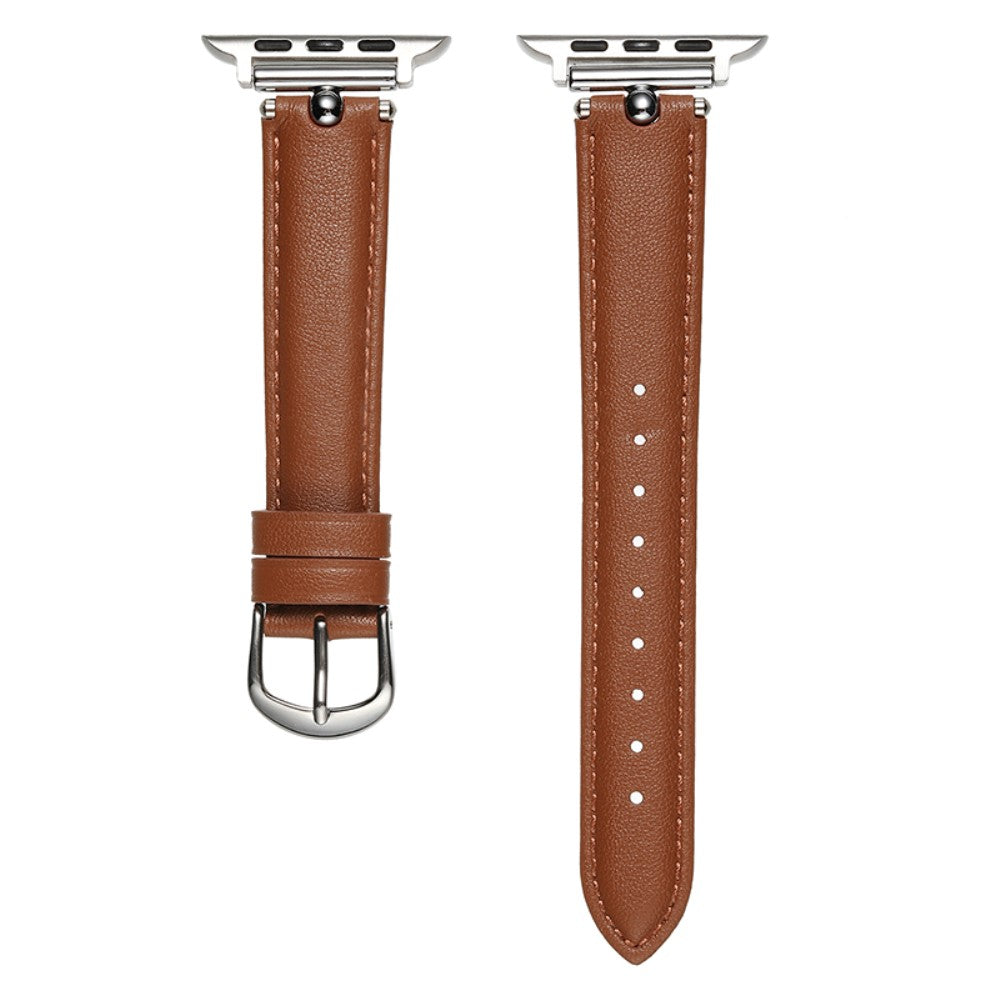 Mega Cool Apple Smartwatch Genuine Leather Universel Strap - Brown#serie_10