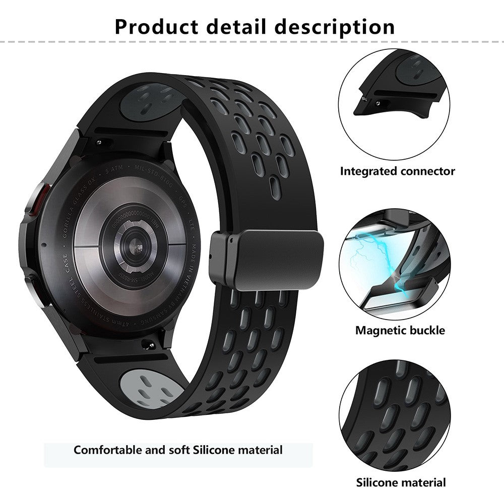 Mega Tough Samsung Smartwatch Silicone Universel Strap - Black#serie_4