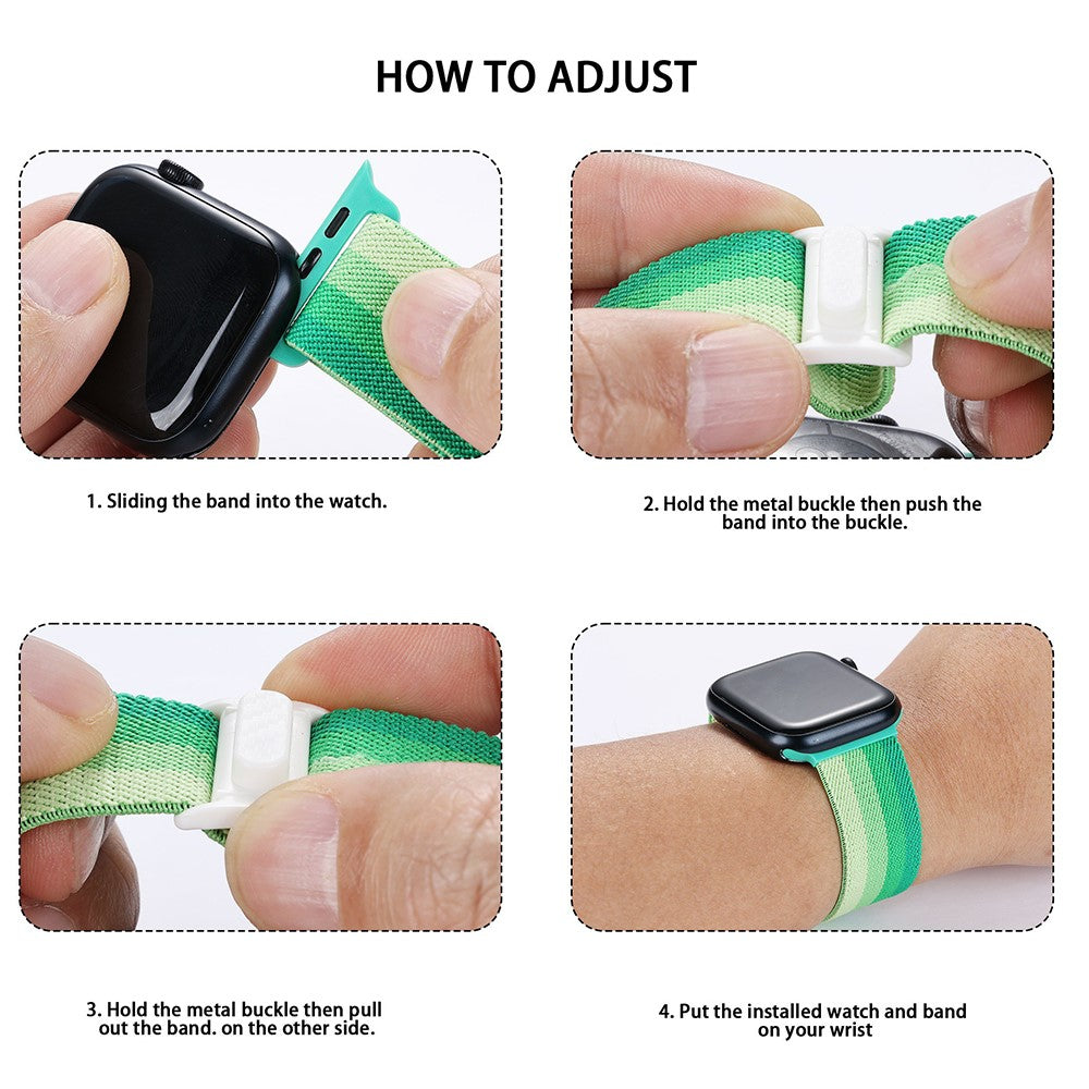 Incredibly Pleasant Apple Smartwatch Nylon Universel Strap - Green#serie_1