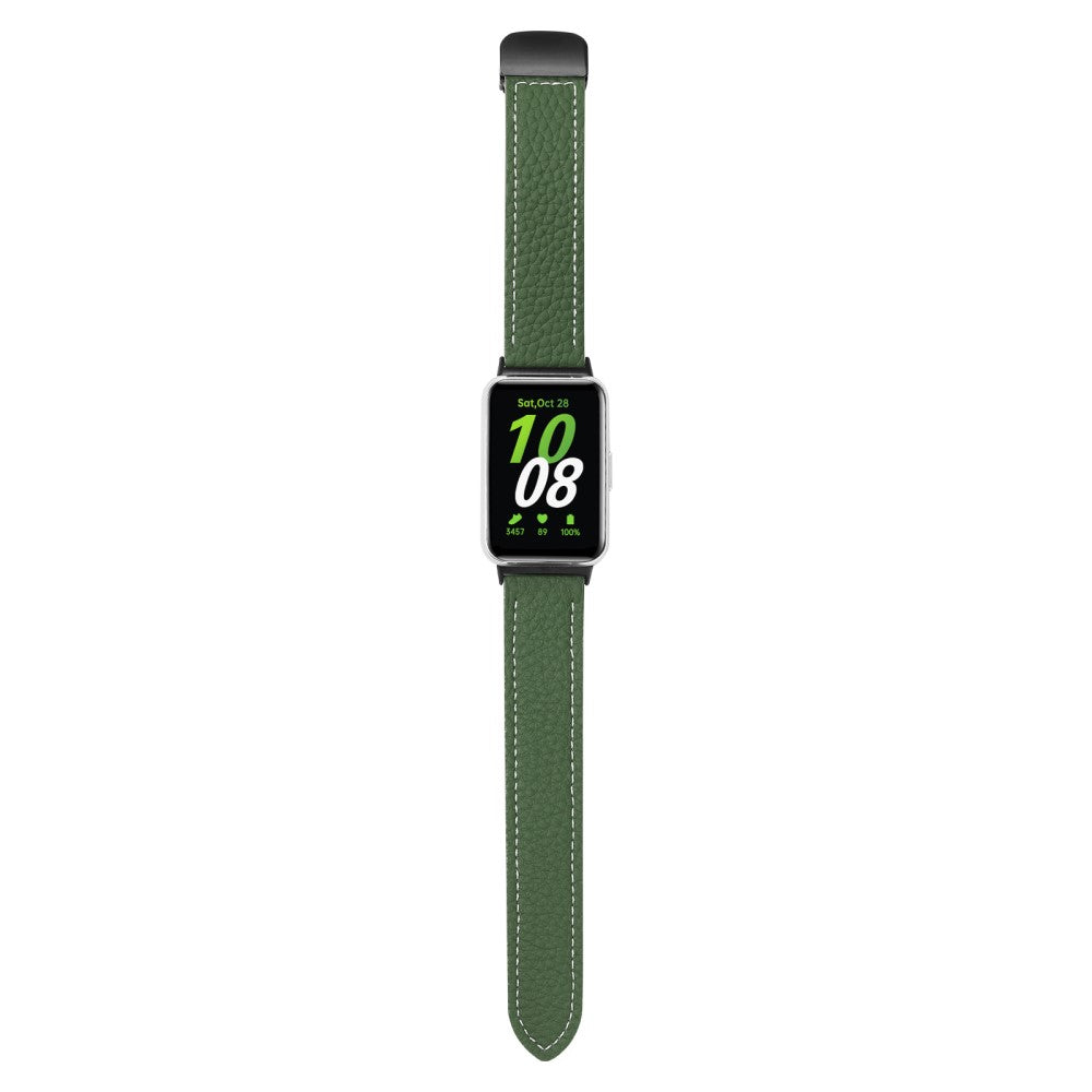 Very Tough Samsung Galaxy Fit 3 Genuine Leather Strap - Green#serie_5