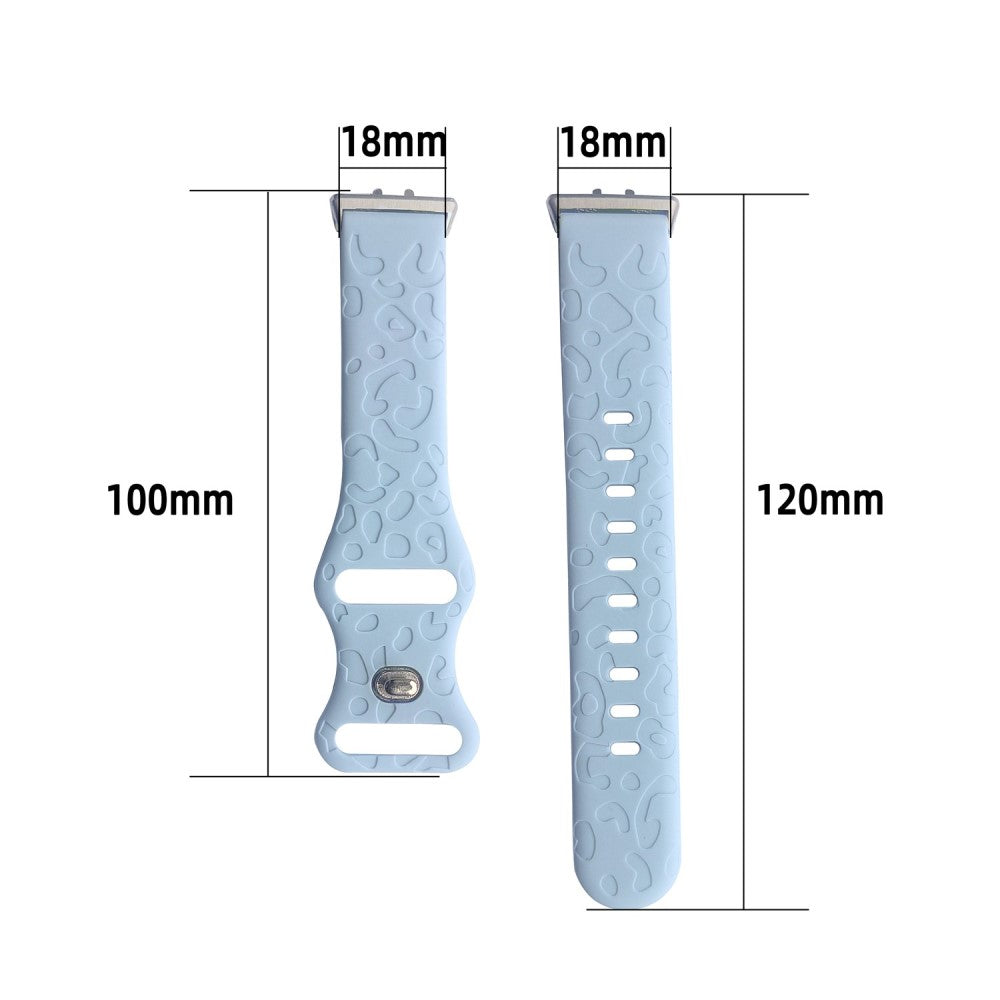 Samsung Galaxy Fit Silicone Watchband Leopard Printed Replacement Watch Strap - Cloud Grey#serie_14