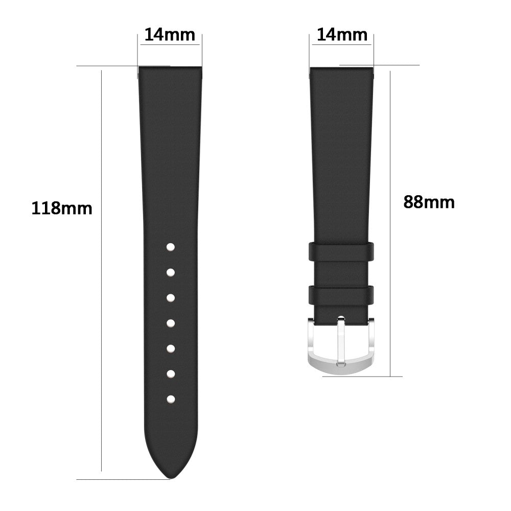 Garmin Lily 2 Leather Watch Strap Adjustable Watch Band Replacement - Black#serie_1