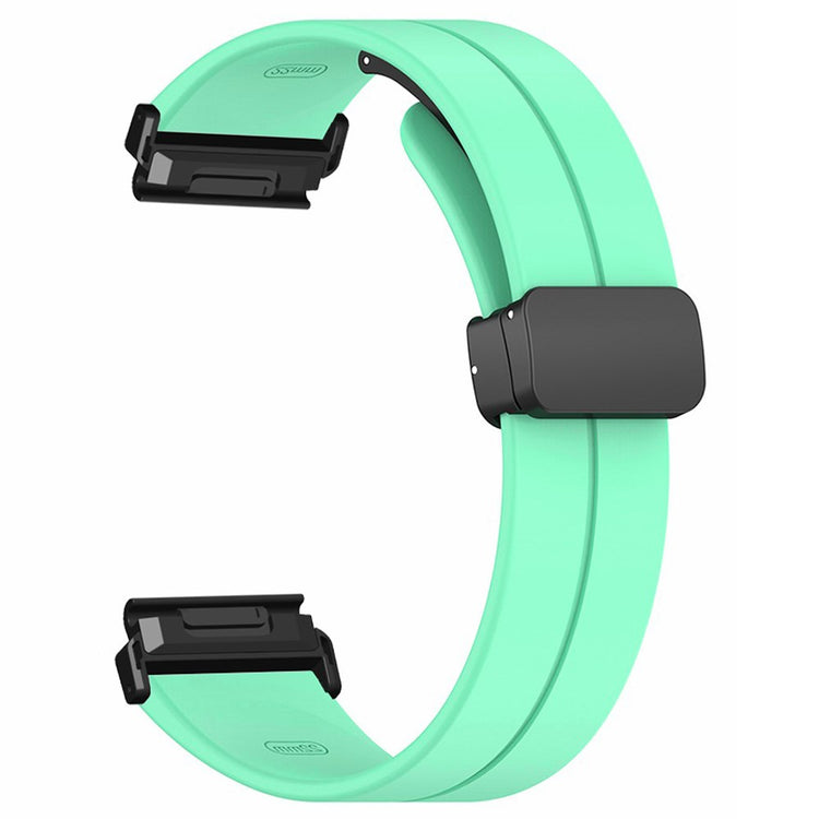 Coros Vertix 2 / Garmin Fenix 7X / 6X / 5X 26mm Watch Band Magnetic Buckle Silicone Strap - Mint Green#serie_2