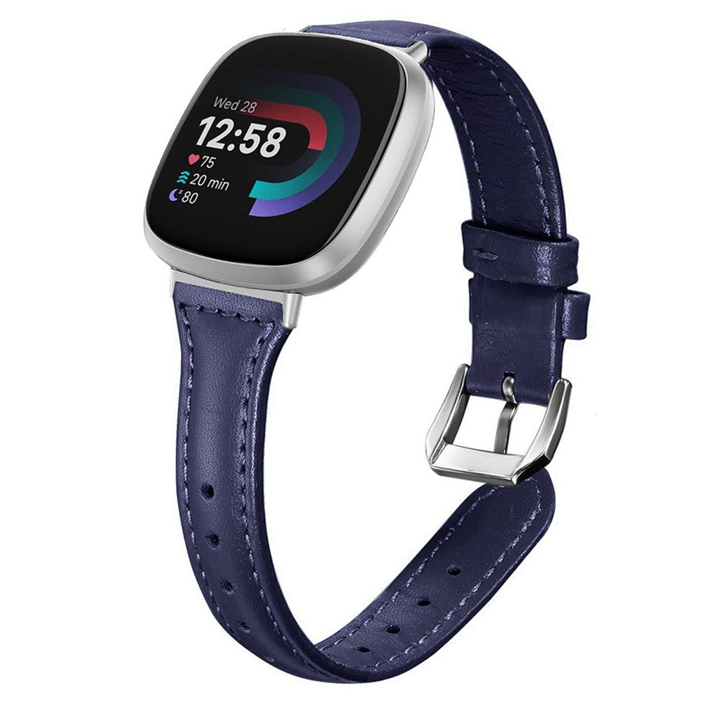 Fitbit Versa 3 / Fitbit Versa 4 Genuine Leather Universel Strap - Blue#serie_8