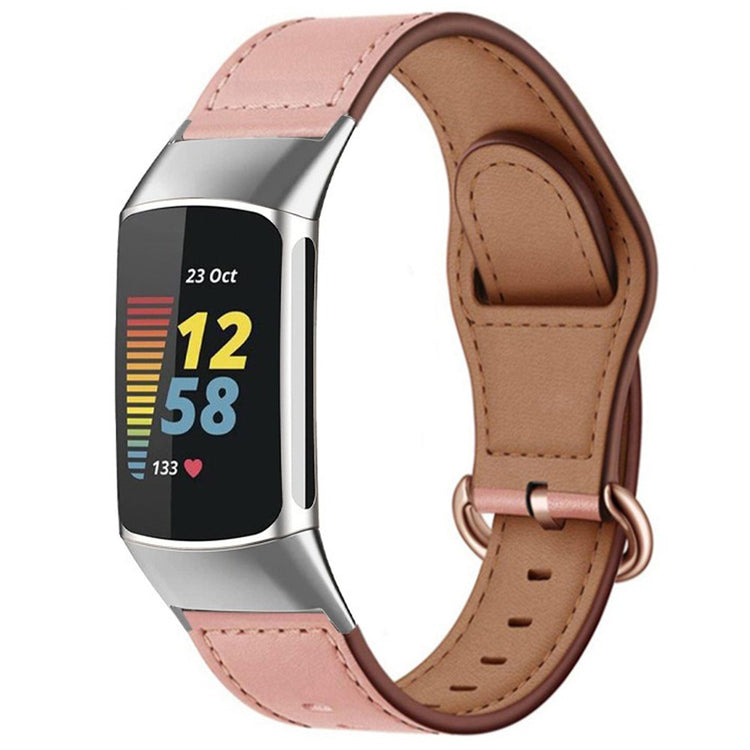 Wonderful Fitbit Smartwatch Genuine Leather Universel Strap - Pink#serie_1