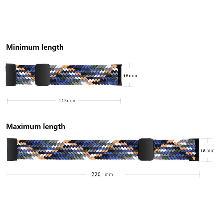 Huawei Band 8 / 9 Wrist Band Magnetic Buckle Nylon Braided Smartwatch Strap - Colorful Blue#serie_5