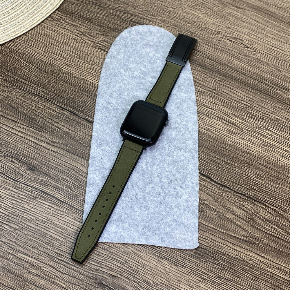 Comfortable Apple Smartwatch Pu Leather Universel Strap - Green#serie_3