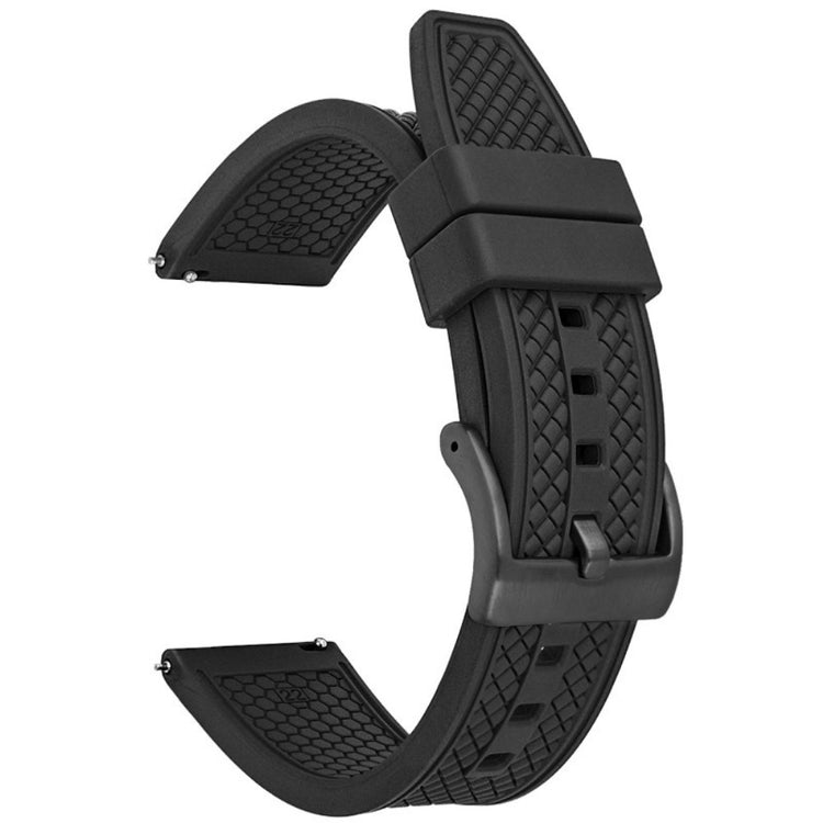 Huawei Watch GT 4 46mm / GT 4 Pro 22mm Replacement band Fluorubber Watch Strap - Black+Black Buckle#serie_7