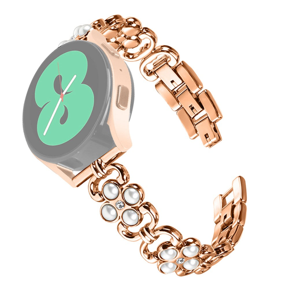 Watch Strap Gabb Watch 3 Pearl Decor Four Leaf Clover Stainless Steel Wrist band  - Rose Gold#serie_2