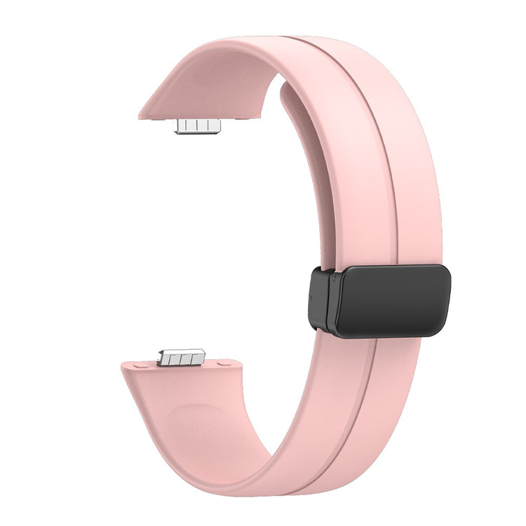 Huawei Watch Fit 3 Silicone Strap Magnetic Folding Buckle Watch band  - Pink#serie_4