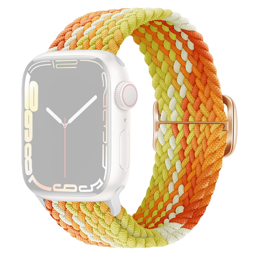 Apple Watch Series 9 8 7 41mm / 6 5 4 SE (2022) SE (2023) SE 40mm / 3 2 1 38mm Watch band Braided Nylon Strap - Orange#serie_22