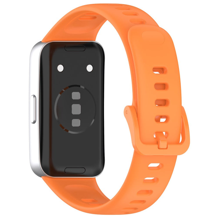 Huawei band 8 / 8 NFC / 9 / 9 NFC Glossy Silicone Watch Strap Replacement Watchband  - Orange#serie_3