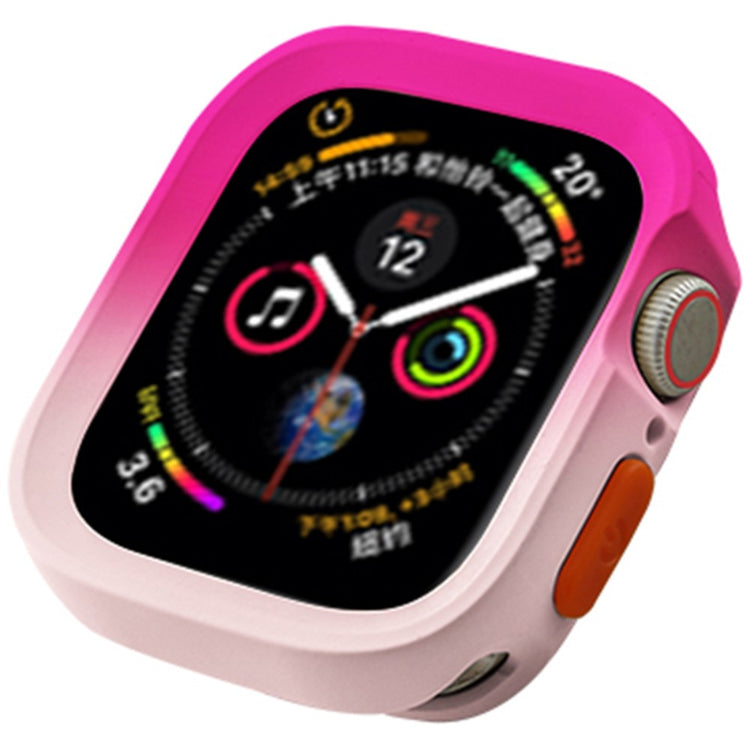 Apple Watch Series 4 / 5 / 6 / SE / SE (2022) 40mm / 7 / 8 / 9 41mm Dual Color Flexible Watch Case - Rose#serie_3