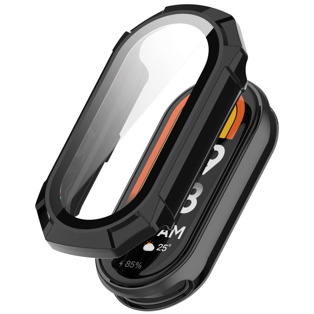 Xiaomi Mi Band 9 NFC / Mi Band 9 Scratch Resistant Hard Bump Resistant Watch Case with Tempered Glass Film - Black#serie_1