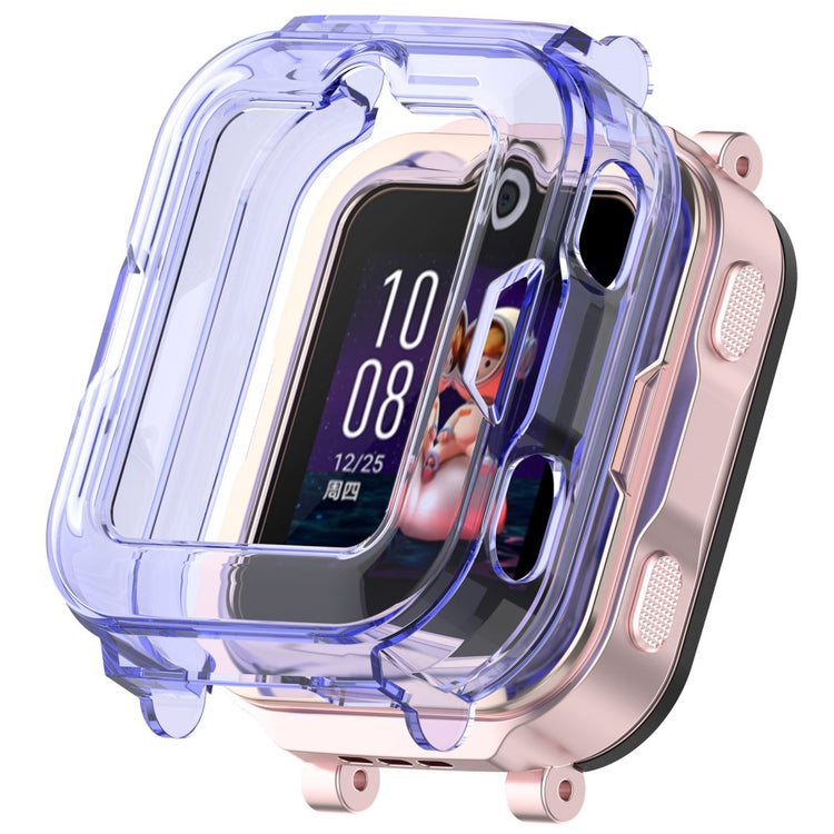 Huawei Children's Watch 4 Pro Watch Case Half-Cover Flexible Protective Cover - Transparent Blue#serie_1