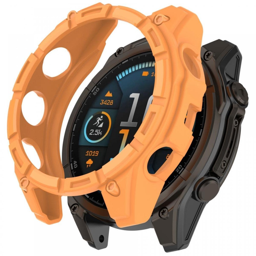 Garmin Fenix 8 47mm Flexible Watch Case Anti-Scratch Hollow Watch Frame Cover - Orange#serie_3