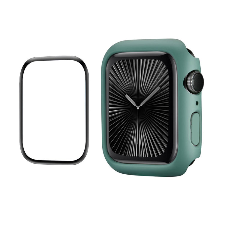 Apple Watch Series 10 46mm ENKAY HAT PRINCE Solid Color PC Watch Case Shockproof Cover with Full Coverage PMMA Soft Film - Dark Green#serie_5