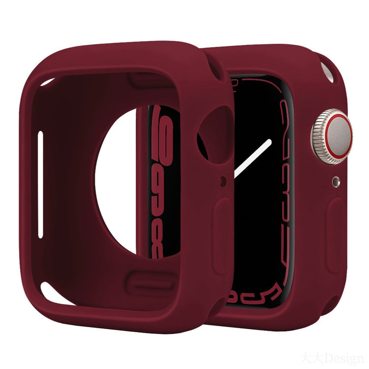 Apple Watch Series 10 46mm Silicone Protective Case Candy Color Shockproof Watch Cover - Wine Red#serie_13
