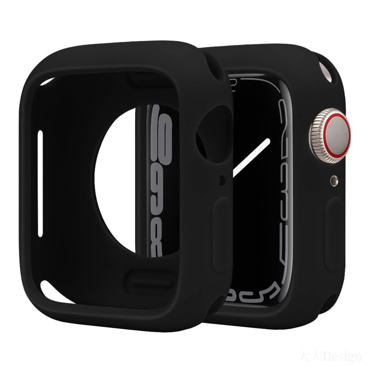 Apple Watch Series 10 46mm Silicone Protective Case Candy Color Shockproof Watch Cover - Black#serie_16