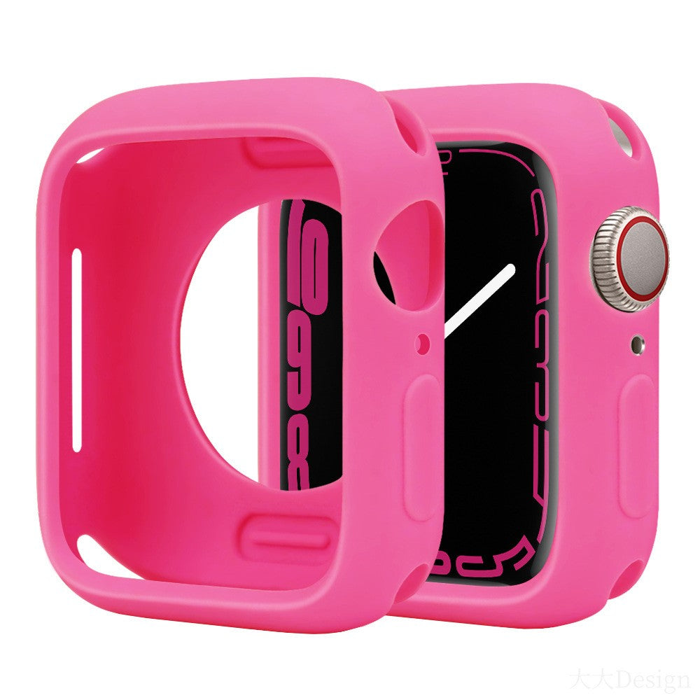 Apple Watch Series 10 46mm Silicone Protective Case Candy Color Shockproof Watch Cover - Barbie Pink#serie_17