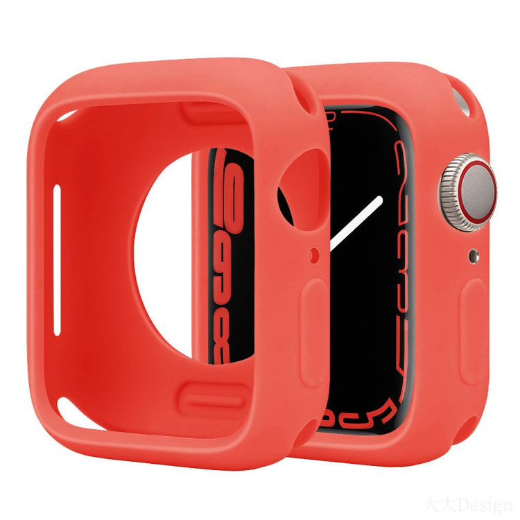 Apple Watch Series 10 46mm Silicone Protective Case Candy Color Shockproof Watch Cover - Coral Red#serie_24
