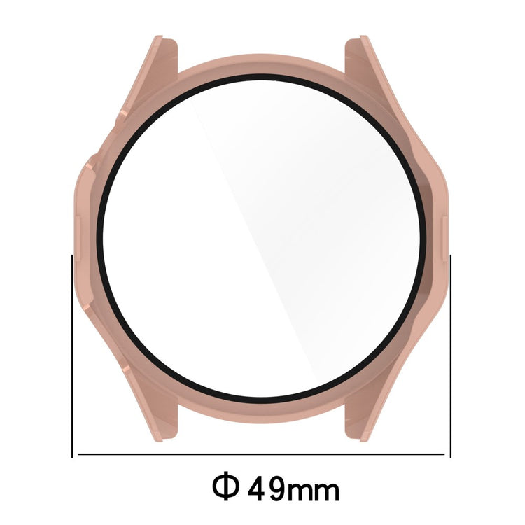 Meget Godt Cover med Skærmbeskytter i Silikone og Glas passer til Huawei Watch GT 4 46mm - Sort#serie_2