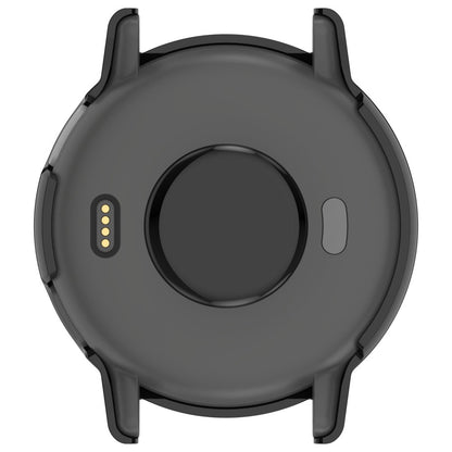 Rigtigt Fint Cover med Skærmbeskytter i Silikone og Glas passer til Garmin Vivoactive 5 - Sort#serie_2