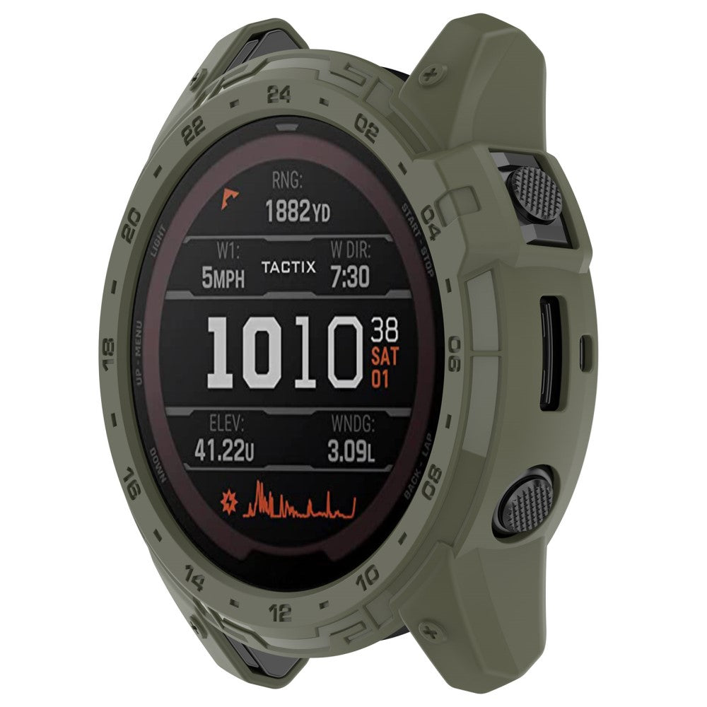 Fleksibel Silikone Bumper passer til Garmin Tactix 7 - Grøn#serie_2