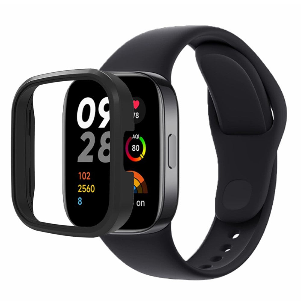 Beskyttende Silikone Bumper passer til Xiaomi Redmi Watch 3 - Sort#serie_2