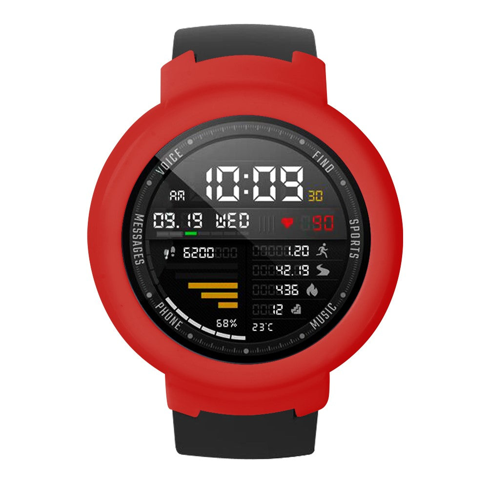 Beskyttende Silikone Universal Bumper passer til Amazfit Verge / Amazfit Verge Lite - Rød#serie_4