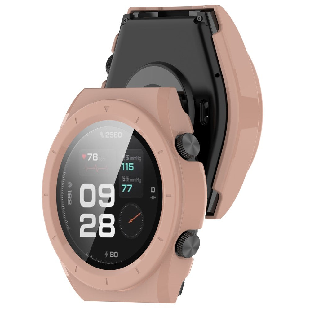 Rigtigt Godt Cover med Skærmbeskytter i Glas passer til Xiaomi Watch H1 - Pink#serie_1