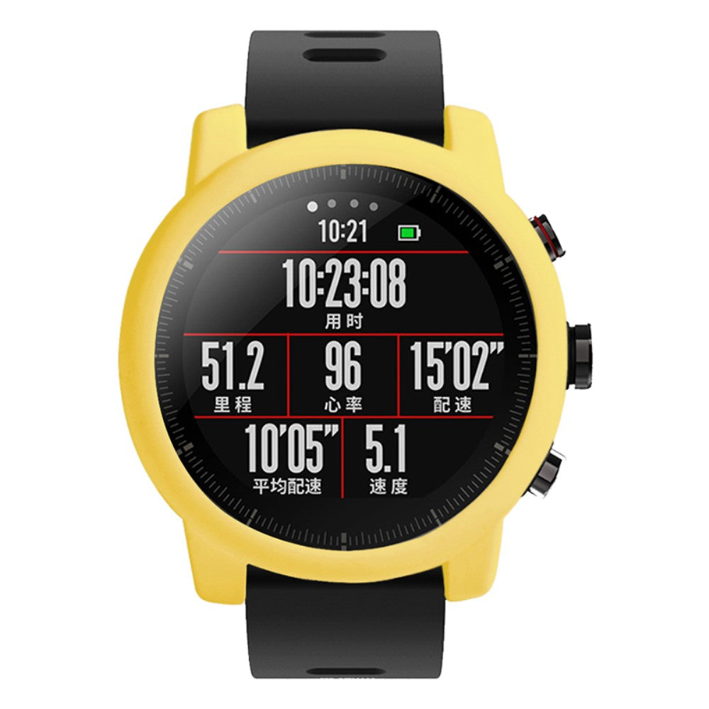 Beskyttende Silikone Bumper passer til Amazfit Stratos 2 \ 2s - Gul#serie_4