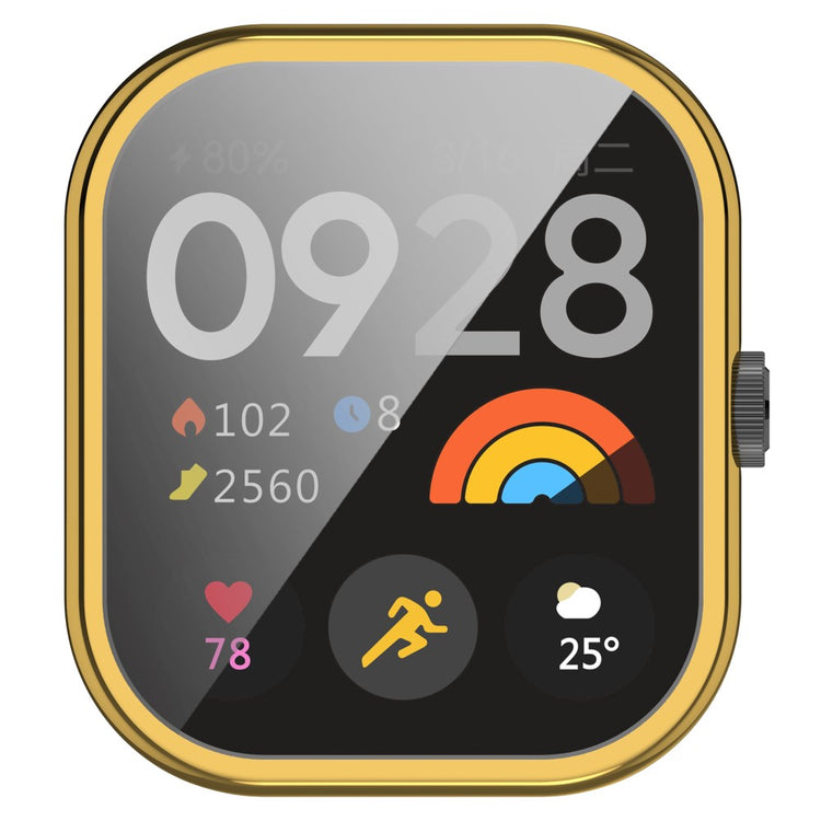 Godt Silikone Cover passer til Xiaomi Redmi Watch 4 - Guld#serie_4