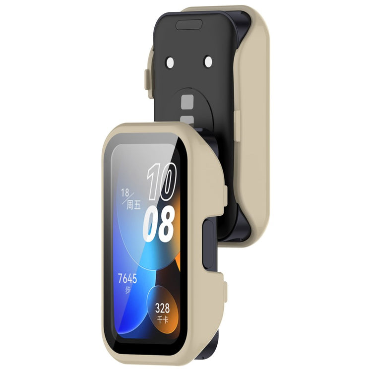 Super Good Huawei Band 8 / Huawei Band 9 Universel Cover with Screen Protector in Glass - Brown#serie_7