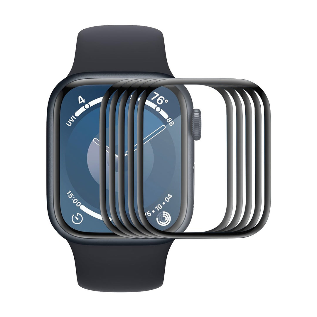 Apple Watch Series 10 42mm ENKAY HAT PRINCE 5-pack Screen Protector 3D Curved Bump Resistant and Pliable Ultra Clear Film - Transparent#serie_1