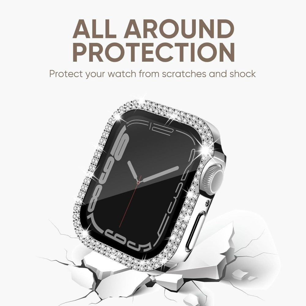 Mega Good Apple Smartwatch Universel Cover with Screen Protector in Rhinestone and Glass - Transparent#serie_1