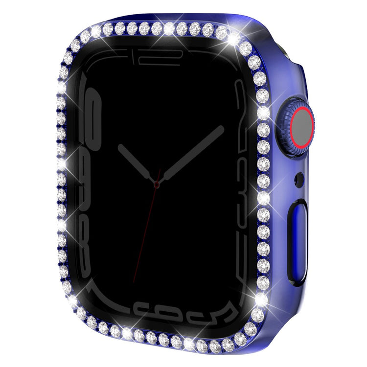 Mega Good Apple Smartwatch Universel Cover with Screen Protector in Rhinestone and Glass - Blue#serie_9