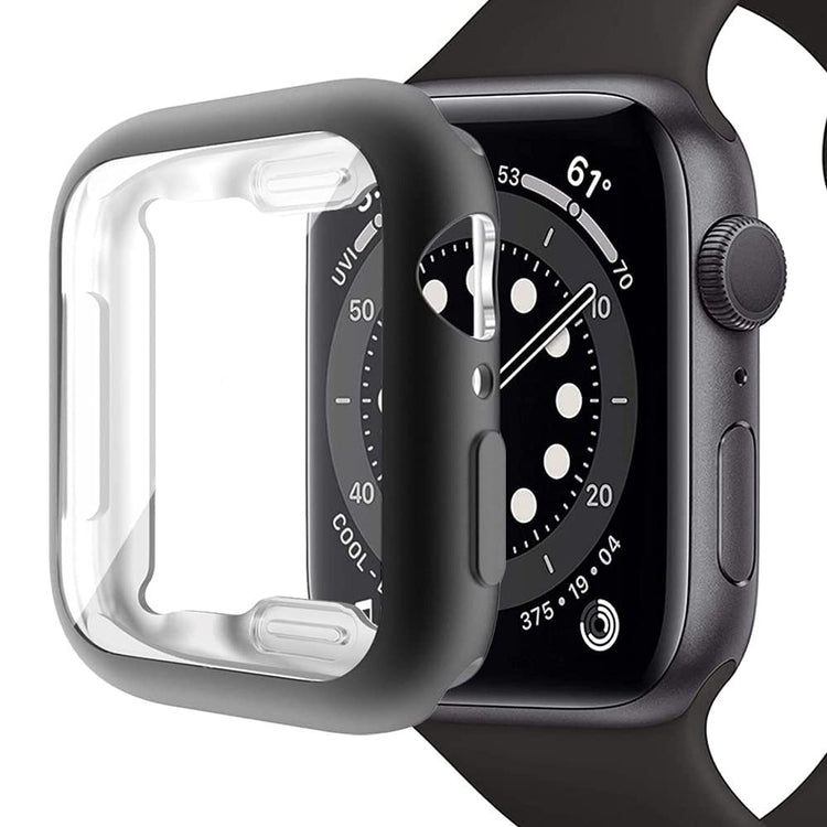 Apple Watch SE (2022) / SE / 6 / 5 / 4 40mm Case Cover Electroplated Soft flexible Case with Screen Protector - Black#serie_1