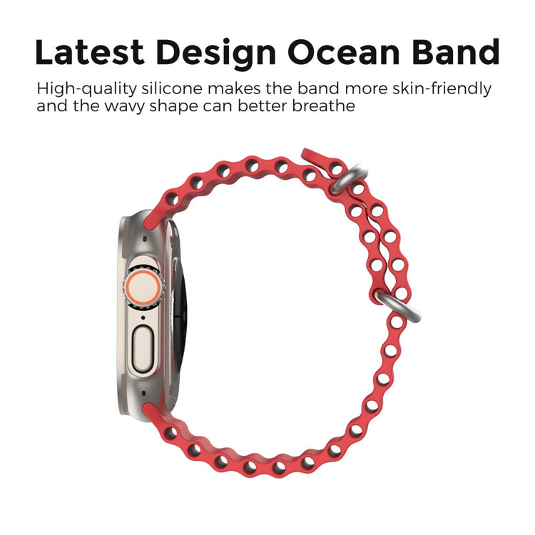 Remarkably Tough Apple Smartwatch Silicone Universel Strap - Red#serie_9