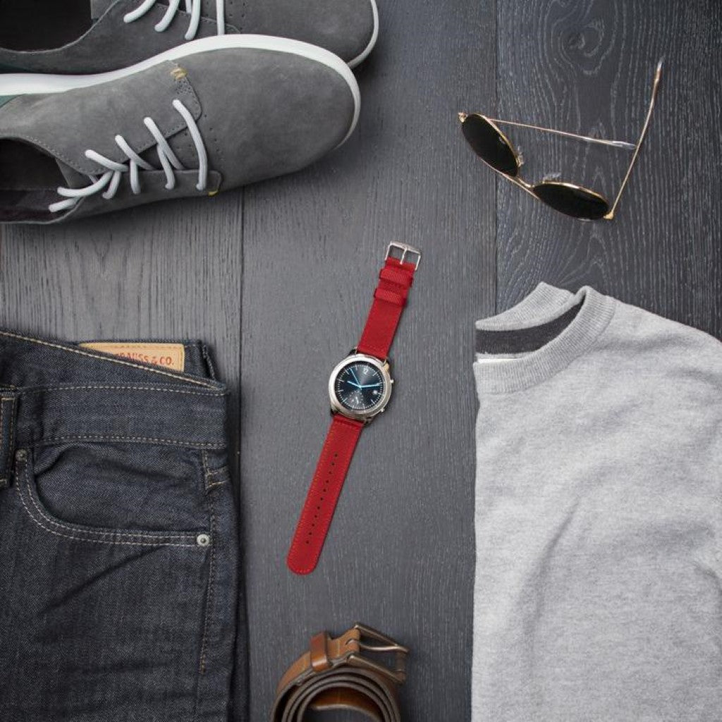Meget pænt Amazfit Bip Nylon Rem - Rød#serie_c013