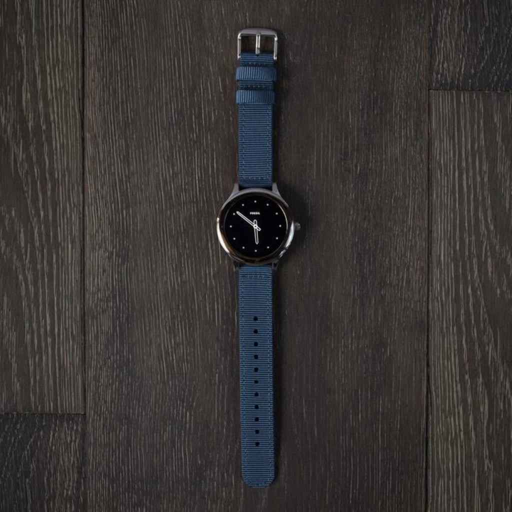 Godt Pebble Time Nylon Rem - Blå#serie_d004