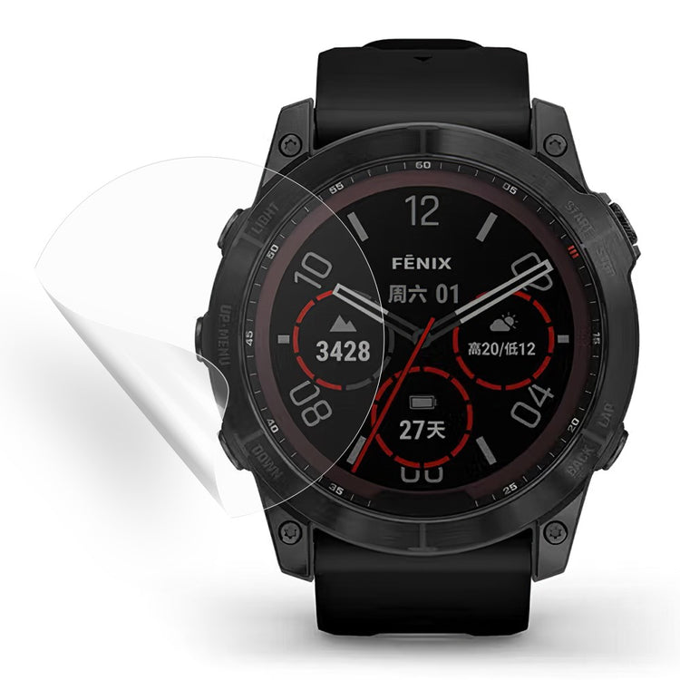 Silikone Skærmbeskytter passer til Garmin Fenix 7X - Gennemsigtig#serie_336