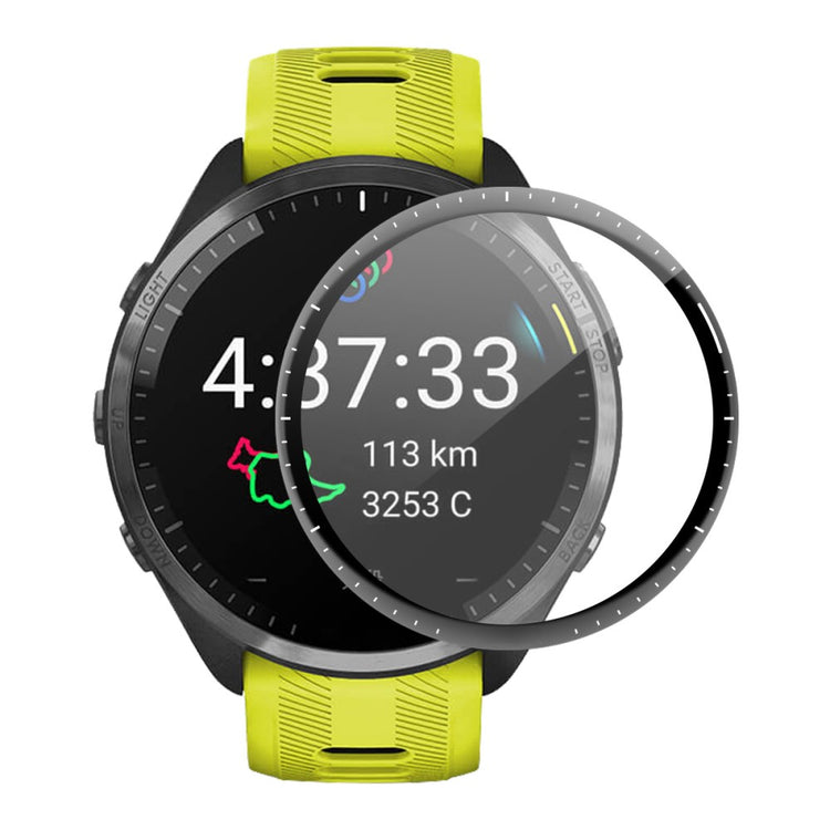 Hærdet Glas Skærmbeskytter passer til Garmin Forerunner 965 - Gennemsigtig#serie_328