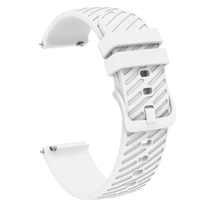 22mm Universal texture pattern silicone strap - White#serie_2