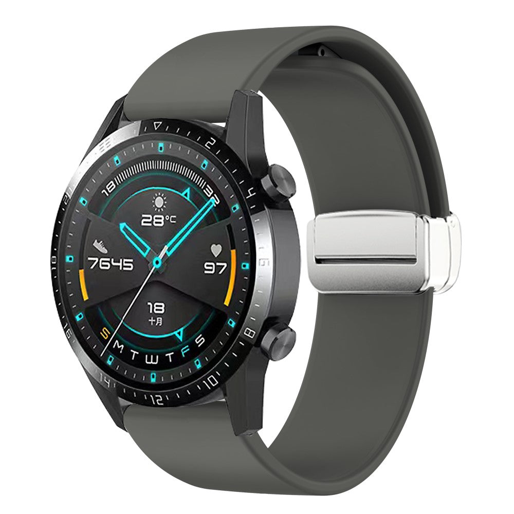Elegant Ægte Læder Universal Rem passer til Smartwatch - Sølv#serie_10