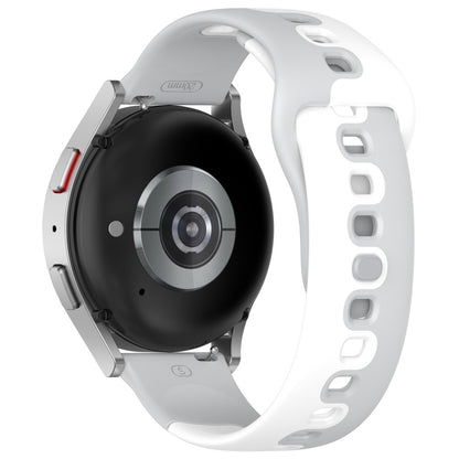 22mm Universal dual color silicone strap - Grey / White#serie_8